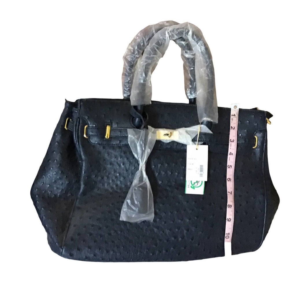 Large "Vegan" Lead Free NWT Handbag Pleather 12' High X 16" Wide